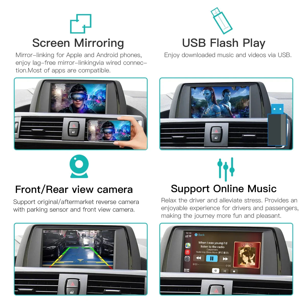 2025 New Wireless CarPlay for BMW X5 F15 F85 X6 F16 F86 X1 F48 2010-2017 NBT/CIC with Andr | AUTOKITSHOP