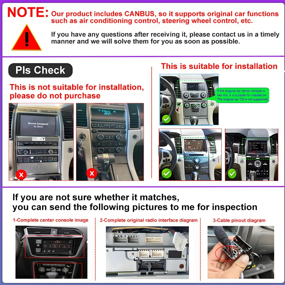 Android 16 Auto Car Radio For Ford Taurus 2011 2012 2013 2014 2015 2016 BT GPS Navigation  | AUTOKITSHOP