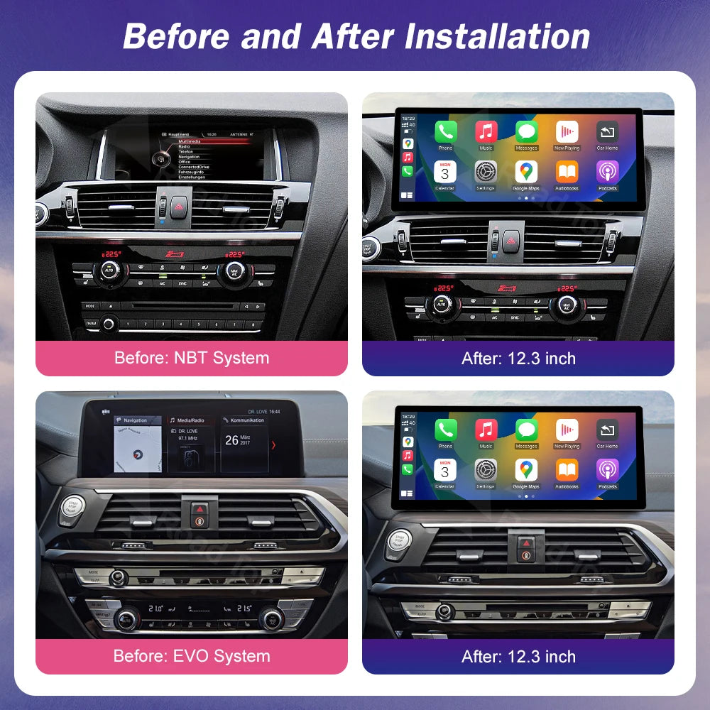 Linux Touch Screen For BMW X3 F25 X4 F26 2011-2022 CIC NBT EVO System Wireless Carplay And | AUTOKITSHOP