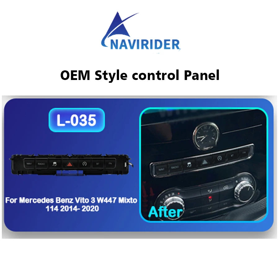 OEM Style Control Panel Emergency Light Button Console Button For Benz Vito W447 2014-2021 | AUTOKITSHOP