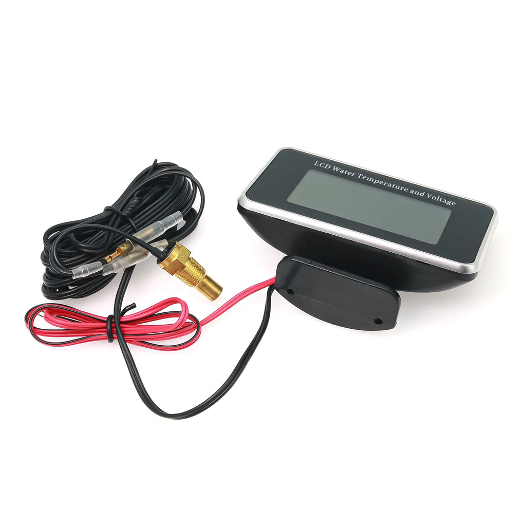 AD Waterproof LCD Digital Car Truck Voltmeter Water Temp Gauge Temperature Sensor 10mm Temperatu - Automotive LED Light