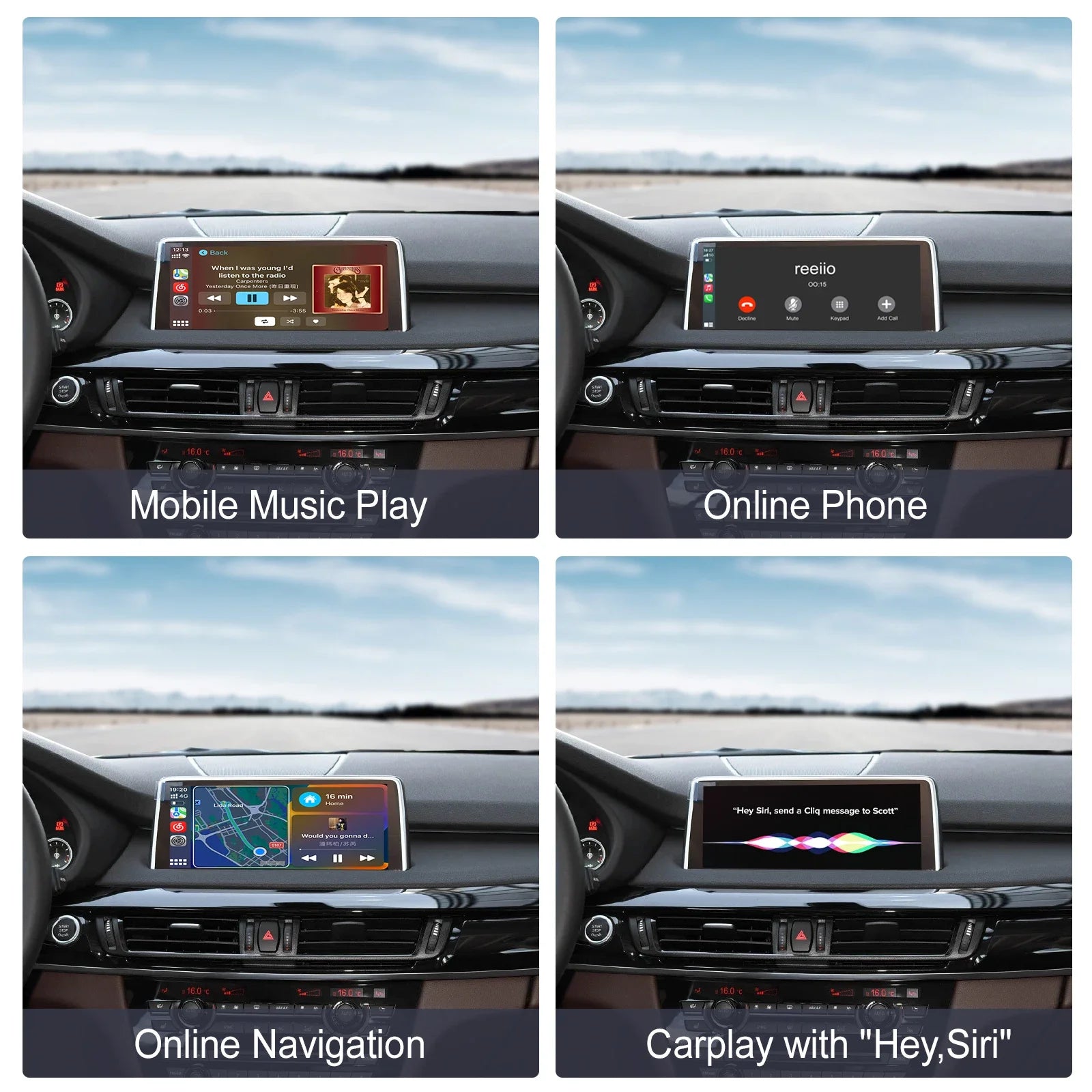 Wireless CarPlay Android Auto for BMW 1 2 3 4 5 Series F20 F21 F30 F31 F32 F33 F34 F35 F10