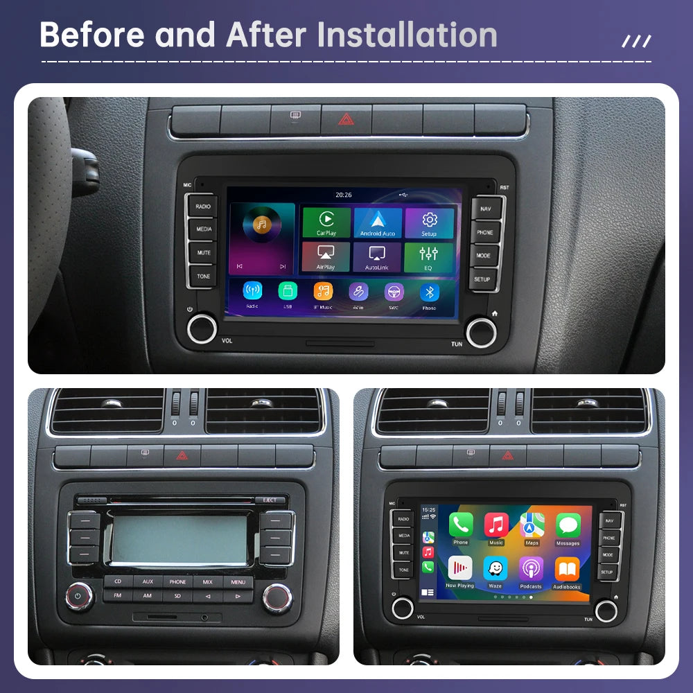 7" Linux Touch Screen For Volkswagen/Seat/Skoda/Passat/Golf/Polo Wireless CarPlay Android