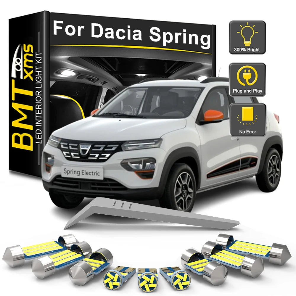 7-Piece LED Interior Light Kit for Dacia Spring - Canbus Error-Free Bulbs | AUTOKITSHOP