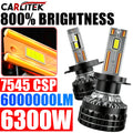 K5C H7 H4 H11 Led Lamp 2 Copper Tube 6000K 4300K Light For Car H1 H8 H9 9012 HB3 9005 HB4