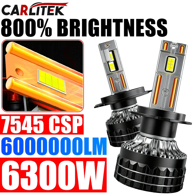 K5C H7 H4 H11 Led Lamp 2 Copper Tube 6000K 4300K Light For Car H1 H8 H9 9012 HB3 9005 HB4