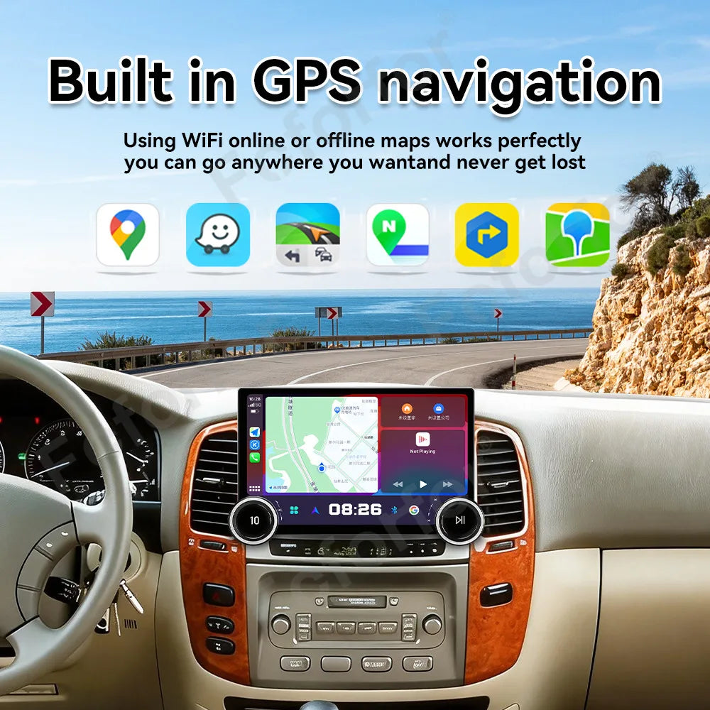 Large HD Display 11.5 Inch Android 15 Car Radio GPS Multimedia Stereo Head Unit For Toyota