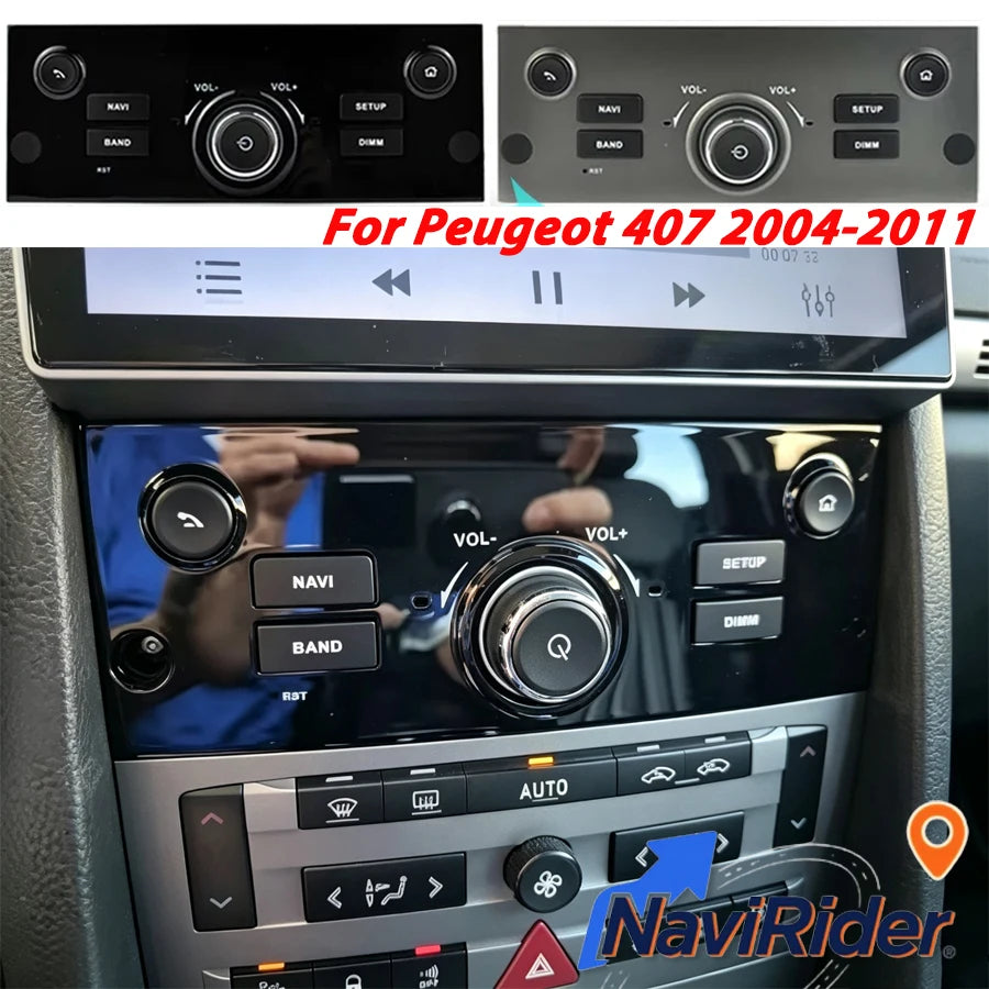 OEM Style Panel For Peugeot 407 CC 407CC 2004-2011 Car Radio Black Gray Color Control Pane