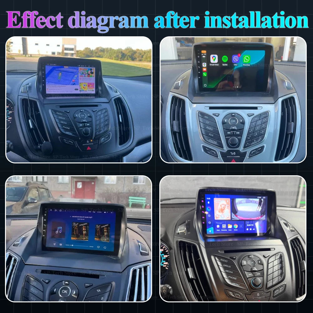 Android 16 For Ford C-max Kuga 2 Escape 3 2012-2019 Auto Car Radio Wireless Carplay Gps Na | AUTOKITSHOP