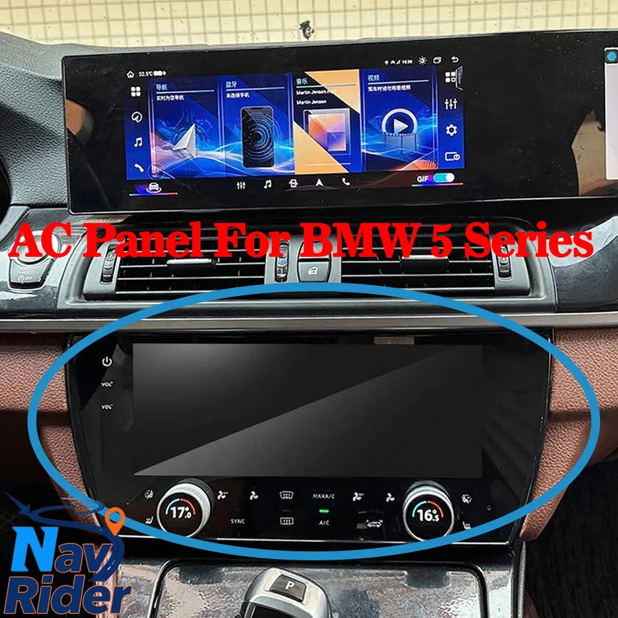 For BMW 5 Series F10 F11 F18 2010-2017 AC Panel Touch Board 10.25inch HD Air Conditioning