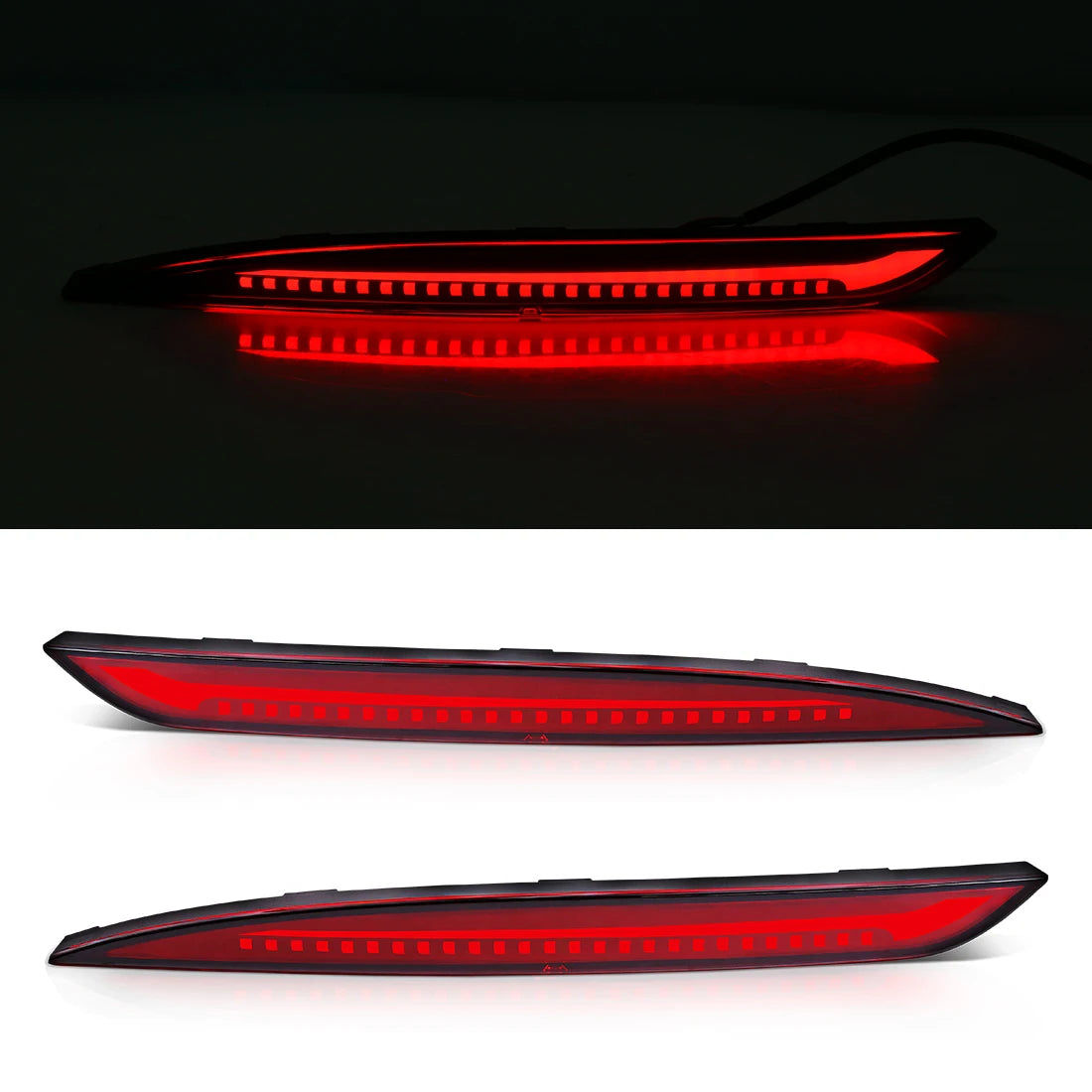 For Tesla Model 3 Model Y 2018 2019 2020 2021 2022 Led Rear Bumper Reflector 3 Functions B | AUTOKITSHOP