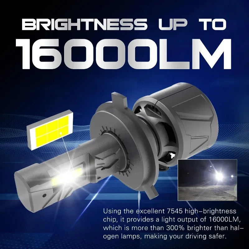 240W F12 H7 H4 H11 9005 9006 Double Copper LED Headlight Bulbs Car Lights High Brightness