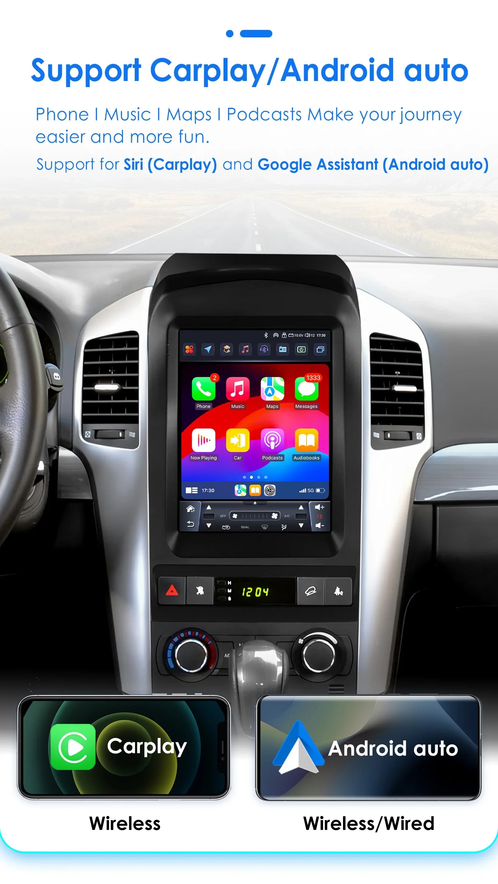 9.7"Android 14 Autoradio for Chevrolet Captiva 2006-2012 multimedia Video player GPS navi