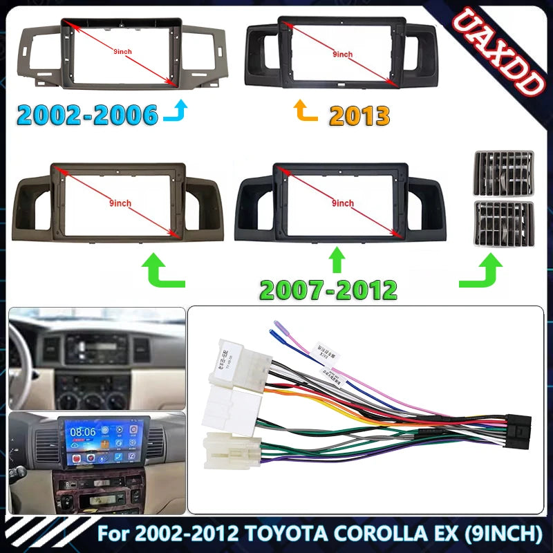 Car DVD MP5 Player Radio Android Stereo Harness Screens Cable Frame Air Conditioning Vent