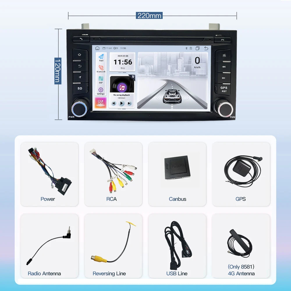 SZLELV Wireless CarPlay Android Auto Car Radio For Seat Leon Mk3 5F 2012-2018 Multimedia R