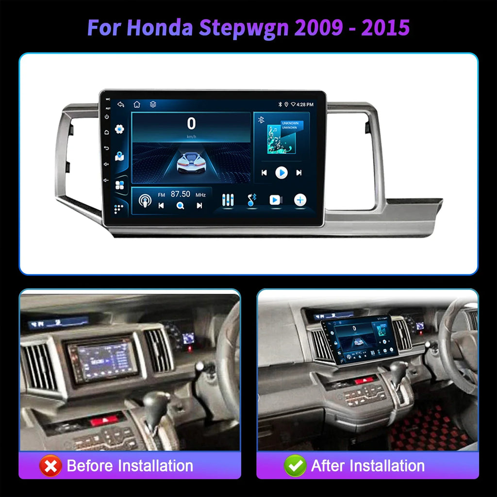 Android 14 For Honda Stepwgn 2009-2015 Car Radio Multimedia Navigation Universal Wireless