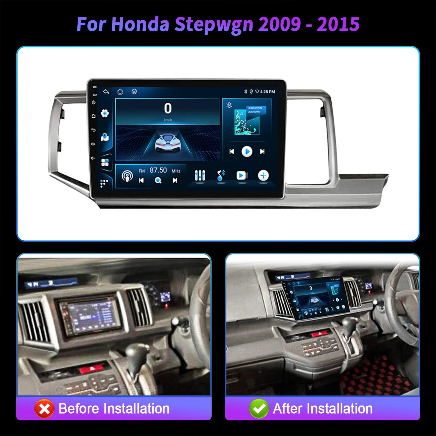 Android 14 For Honda Stepwgn 2009-2015 Car Radio Multimedia Navigation Universal Wireless