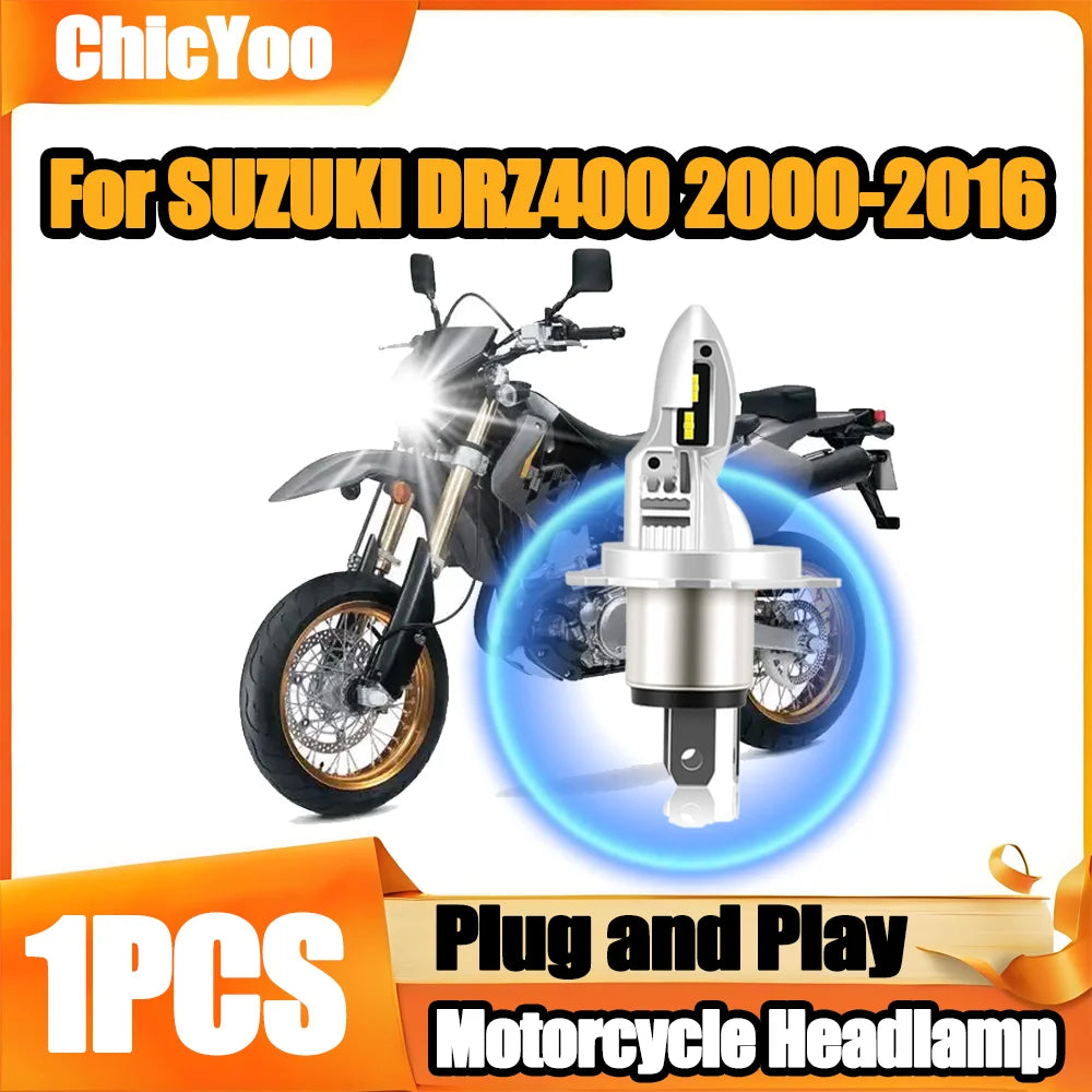High Low Beam Motorcycle Head Lamp Super Bright H4 LED Headlight Bulb 10000LM High Power 1