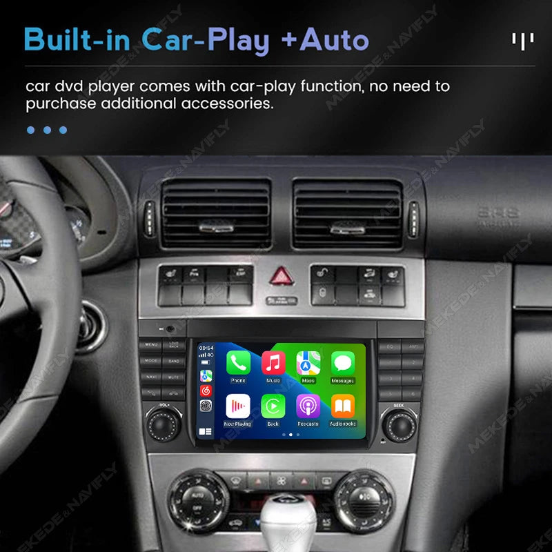 For Mercedes Benz C-Class W203 CLC W203 2004-2007 Android 15 64G 2 Din Car Radio Wireless