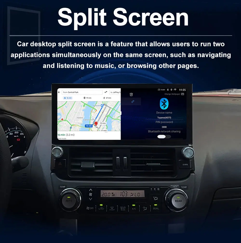 Android 15 for Toyota Land Cruiser LC200 2007 - 2022 GPS Navi Bluetooth Car Video Multimed