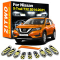 ZITWO 9Pcs LED Interior Light Kit For Nissan X-Trail Xtrail T32 2014 2015 2016 2 for Nissan T32 - Canbus LED Car Light