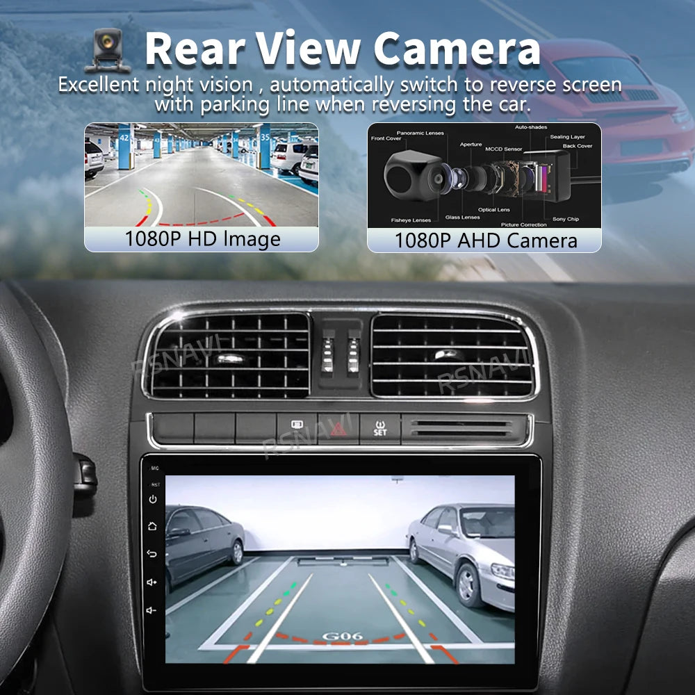 Android 16 2K QLED For Volkswagen VW POLO 5 2008-2017 Android Car Radio Multimedia Video P