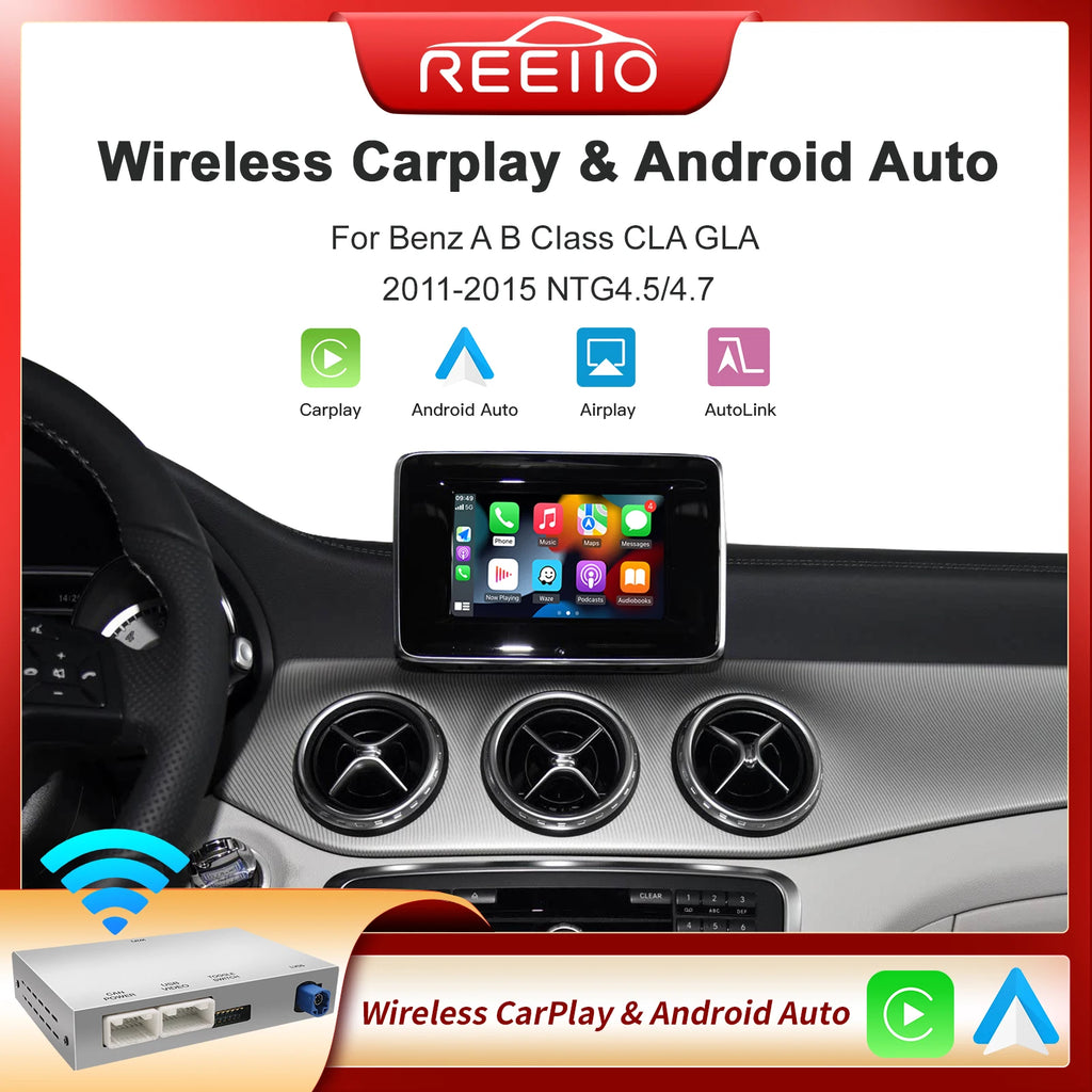 Wireless Carplay Android Auto for Mercedes Benz C117 W176 W204 W204 CLS GLK Class NTG 4.5