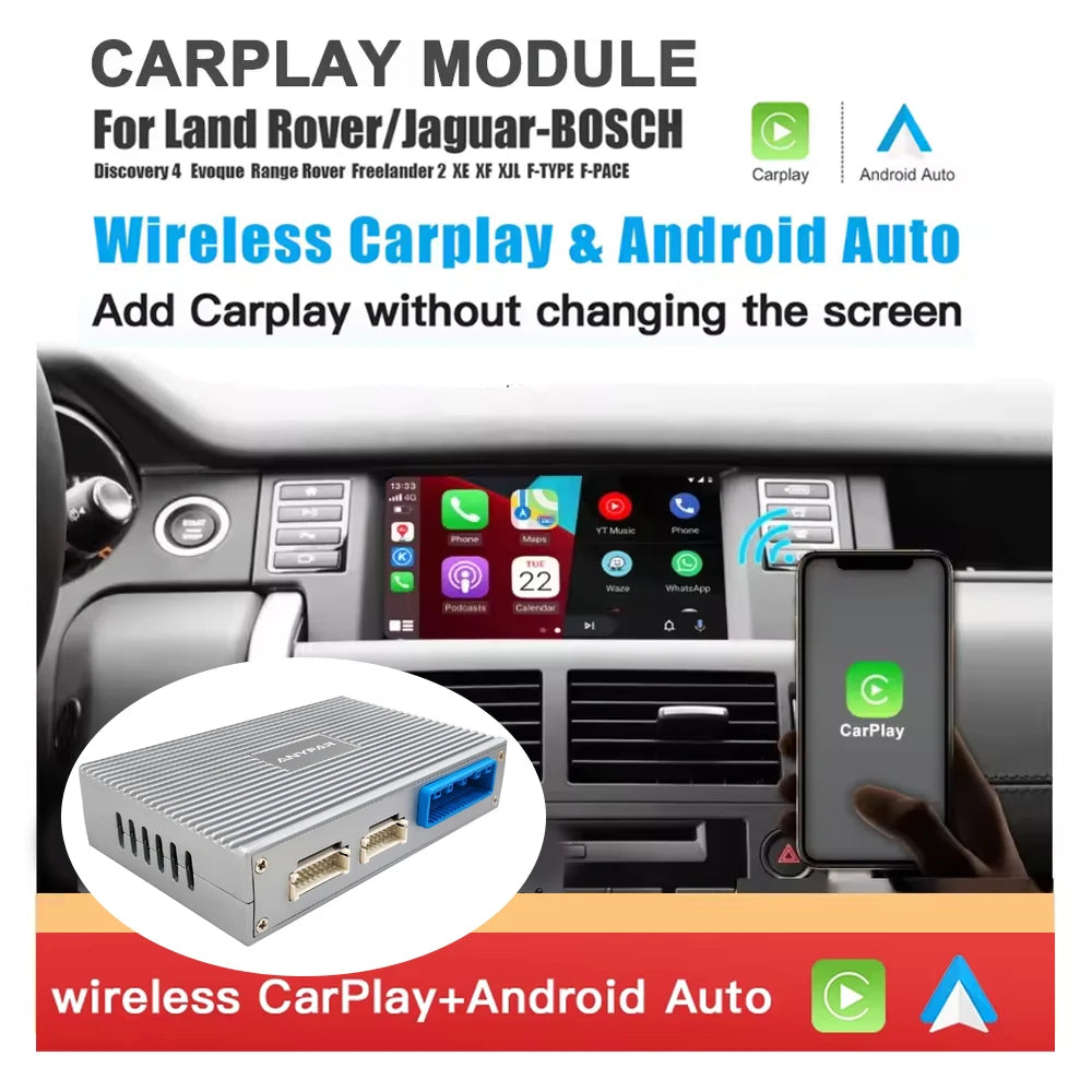 Wireless CarPlay Android Auto retrofit kit decoder box CarPlay Interface for Lander Rover