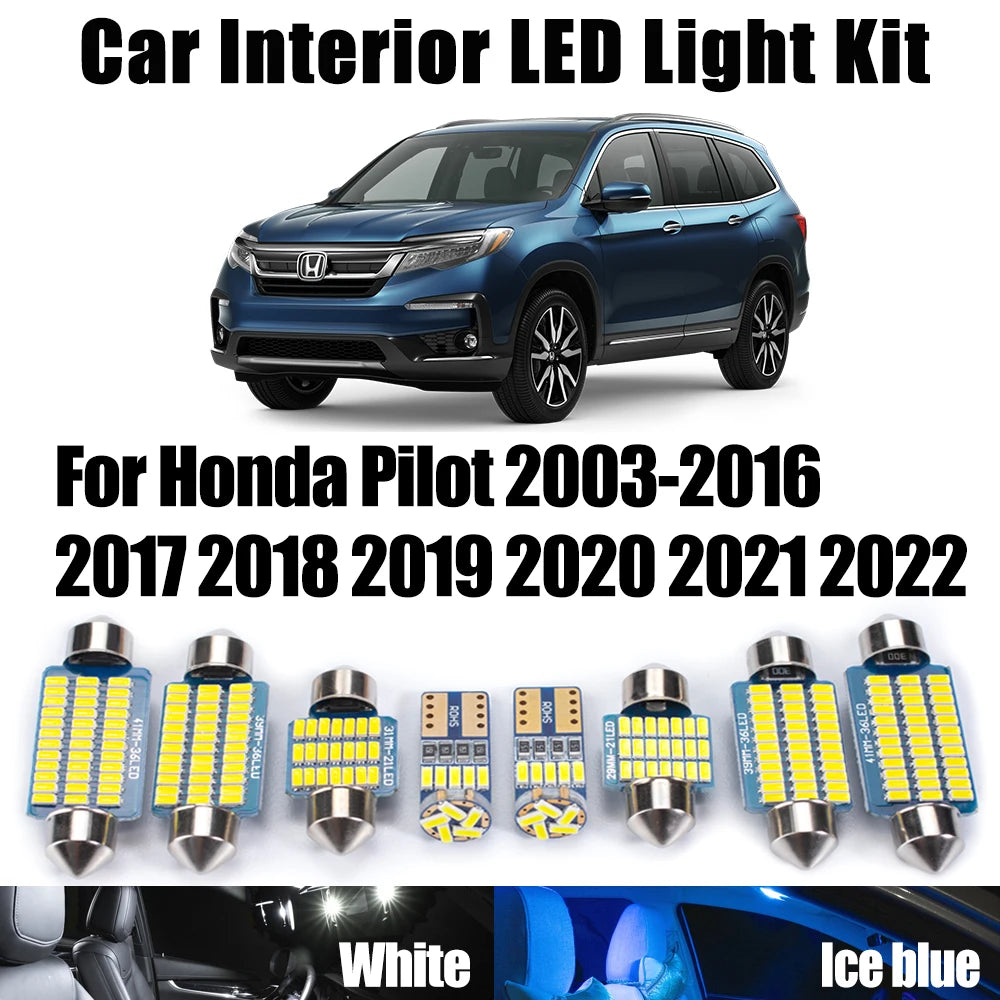 LED Interior Light Kit for Honda Pilot 2003- 2016 - Canbus Dome Map Door Trunk Bulbs | AUTOKITSHOP