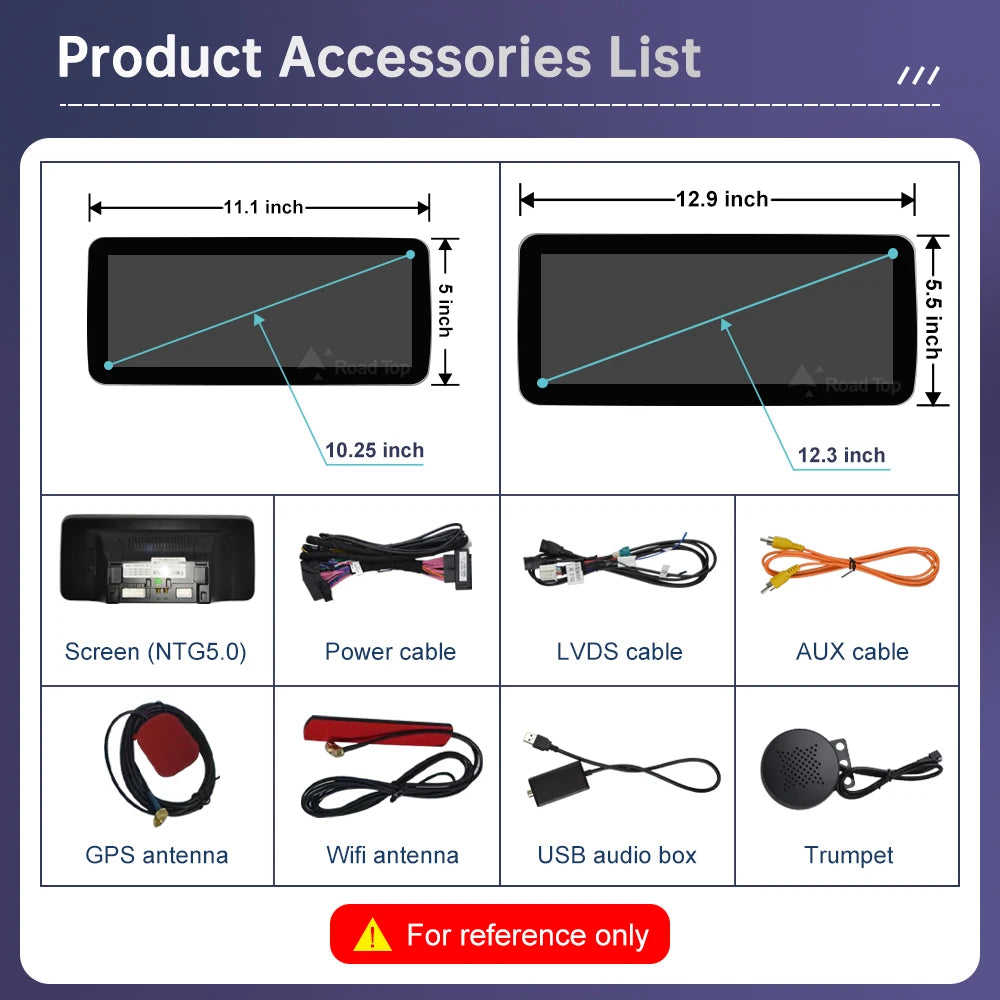 Android 13 Radio Navigation Screen for Mercedes Benz E Class W212 2015-2016 NTG5.0 Head Un