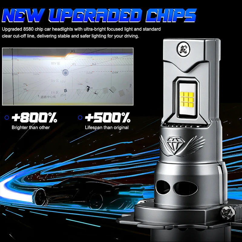 H7 LED Headlight 1:1 Mini Size H4 Car Headlight With Fan H1 H11 H8 H9 9005 9006 HB3 HB4 Wi