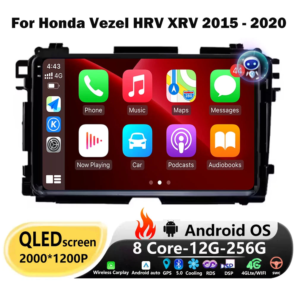 Car Radio Multimedia Player GPS Navigation For Honda Vezel HR V HRV XRV 2015 2016 2017 201