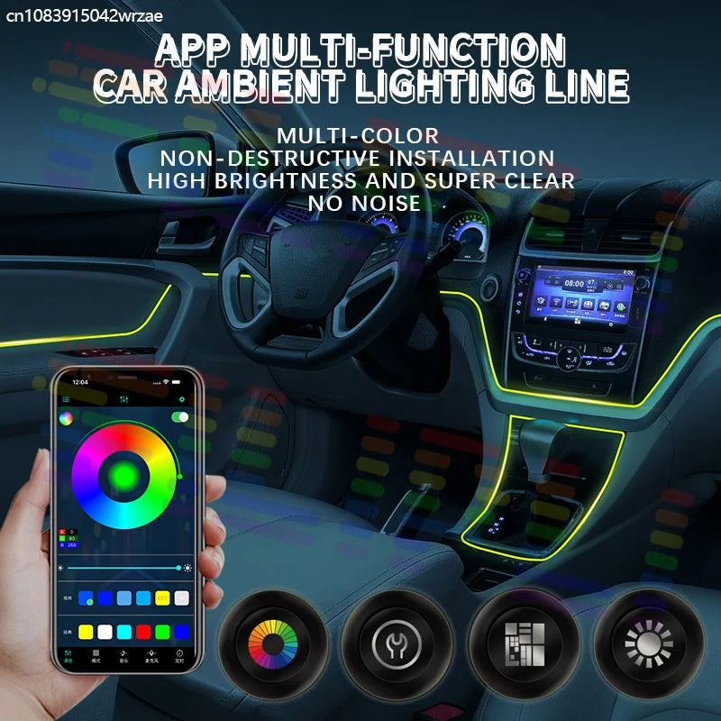 RGB - LED Strip - App Control - Car Interior Lighting | AUTOKITSHOP