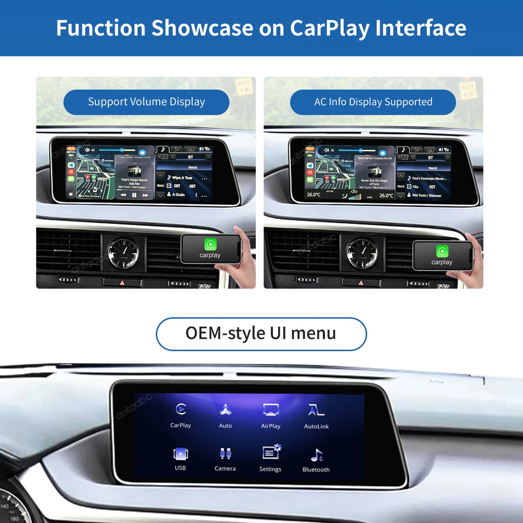Wireless CarPlay Decoder for Lexus with Joystick NX RX IS ES GS RC CT LS LX LC UX 2014-202 | AUTOKITSHOP