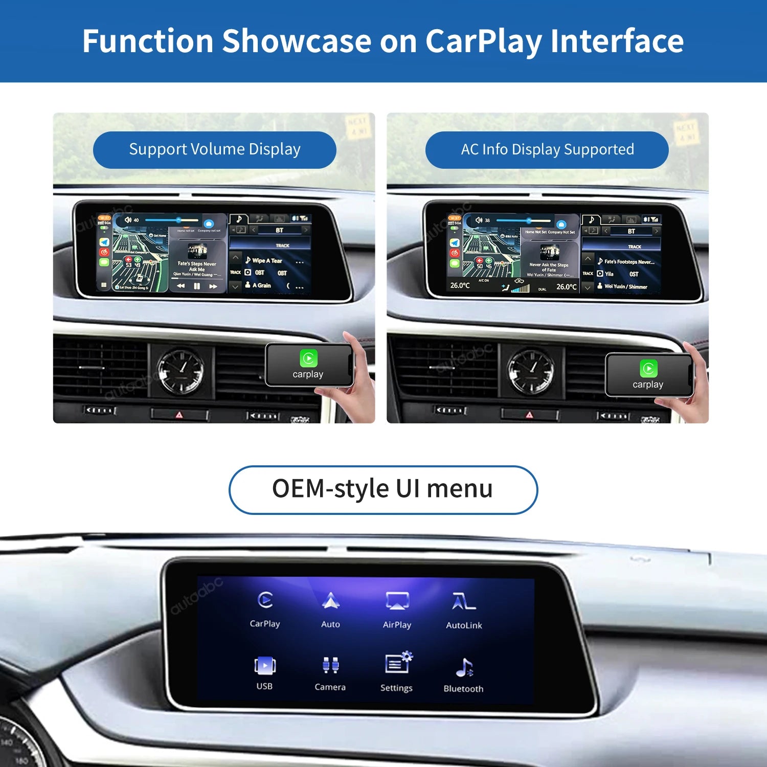 Wireless CarPlay Decoder for Lexus with Joystick NX RX IS ES GS RC CT LS LX LC UX 2014-202 | AUTOKITSHOP