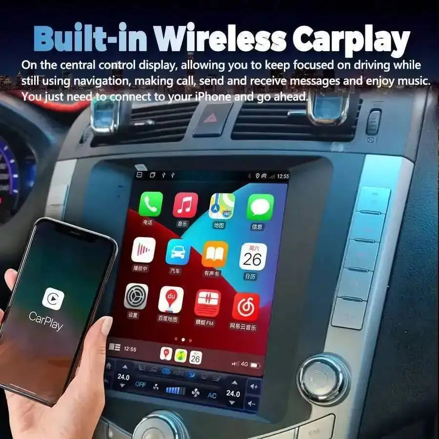 Car Multimedia Video Player NAVIRIDER For Byd S6 Automatic Vertical Screen Radio Wireless