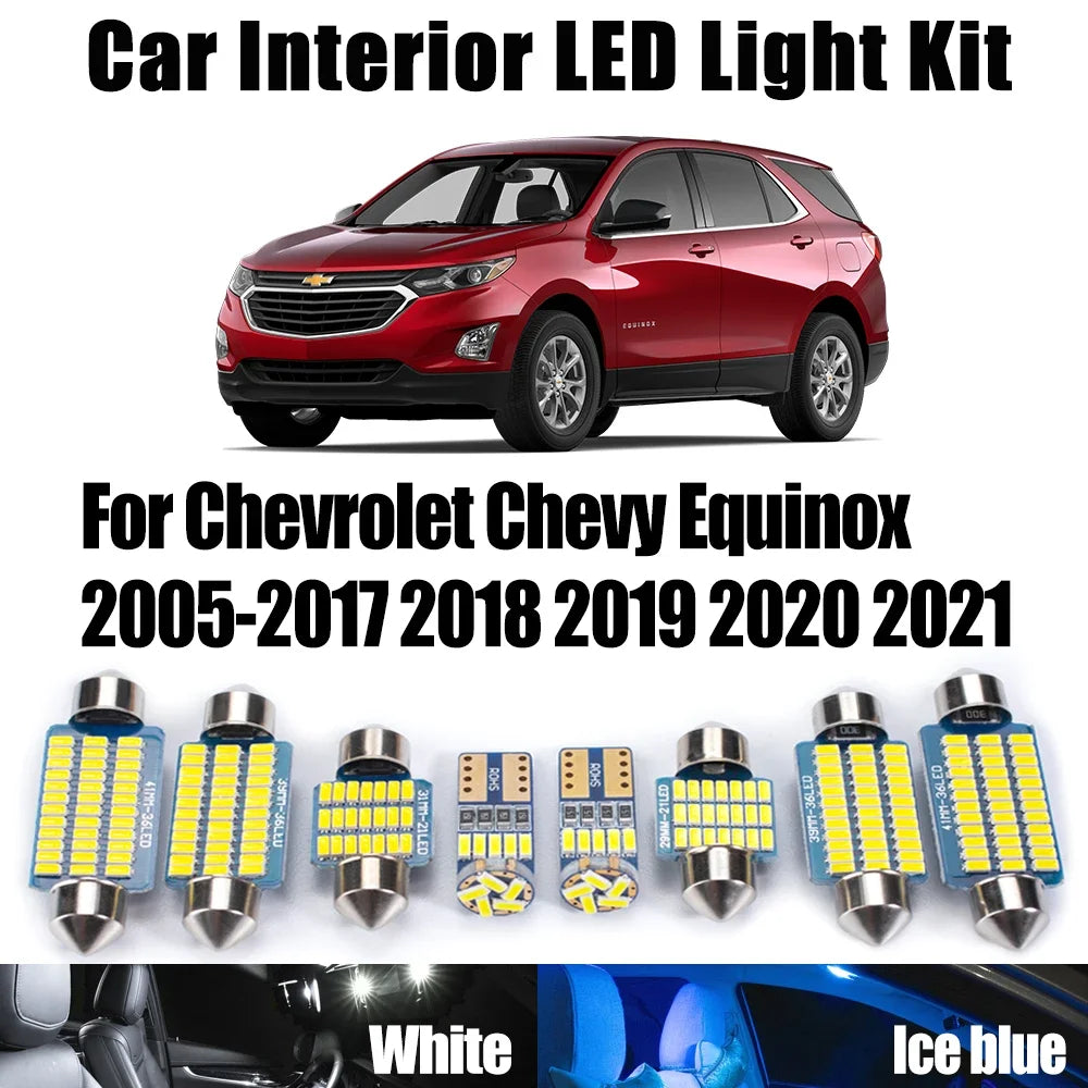 LED Interior Light Kit for Chevrolet Chevy Equinox 2005-2018 - Canbus Dome Map Door Trunk Bulbs | AUTOKITSHOP