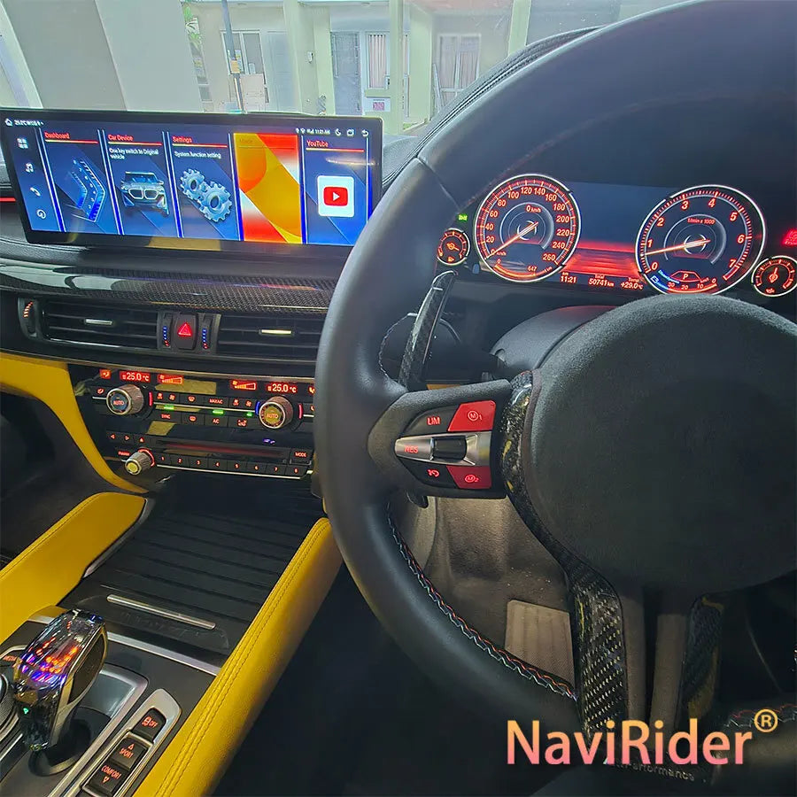14.9" Car Video Player GPS Display Android 14 Carplay GPS Navigation For Bmw X5 X6 F15 F16