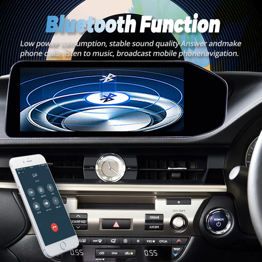 DSP BT 12.3inch Carpaly Stereo For Lexus ES ES300 ES250 ES350 ES300h 2013-2017 RHD Android