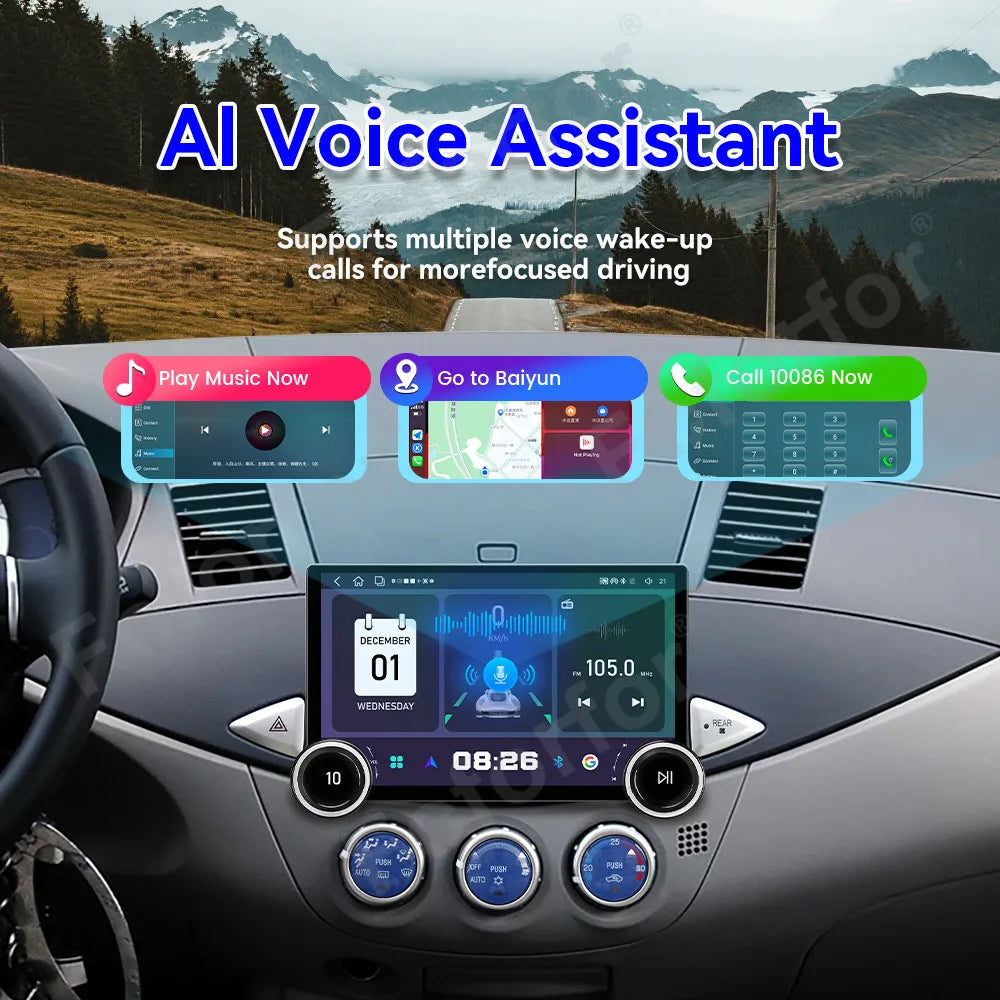 Modern Advanced 11.5 Inch Android 15 HD Touch Wireless CarPlay Android Auto GPS Car Media
