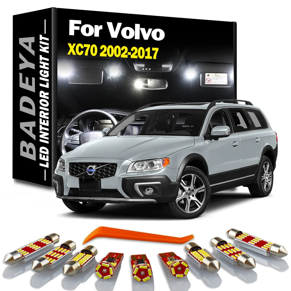 BADEYA Canbus LED Interior Map Dome Light Kit For Volvo XC70 2002-2011 2012 2013 2014 2015