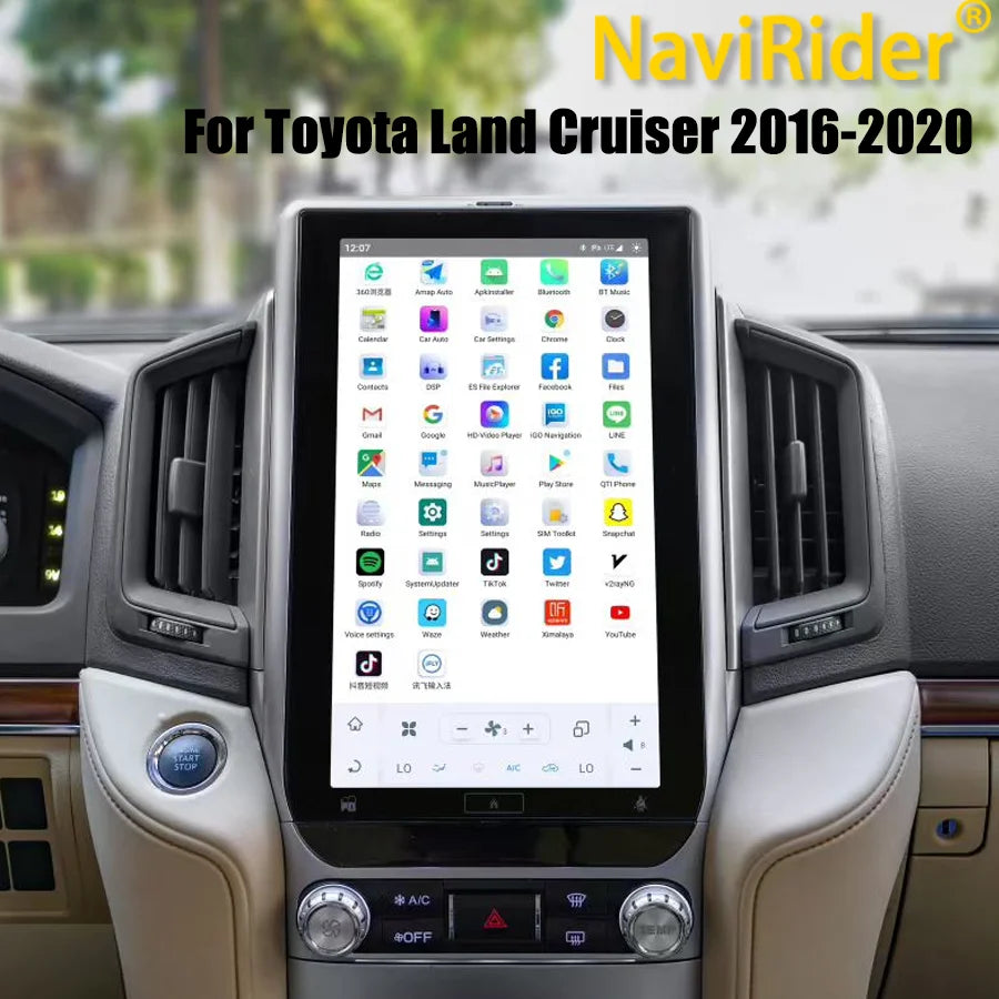 13.6inch Android Screen Car Radio For Toyota Land Cruiser 200 LC300 2016-2020 GPS Carplay  | AUTOKITSHOP