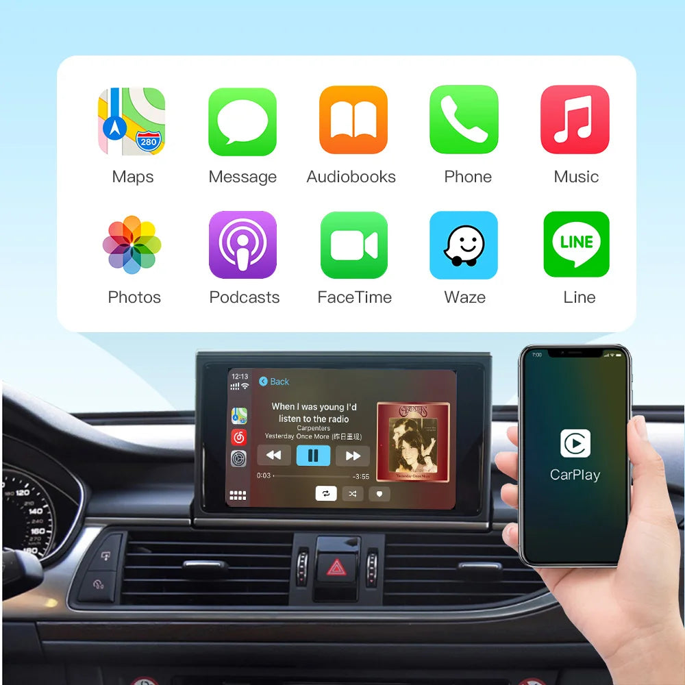 Wireless Carplay Android Auto for Audi A6 S6 A7 C7 RMC with Interface Mirror Link AirPlay  | AUTOKITSHOP