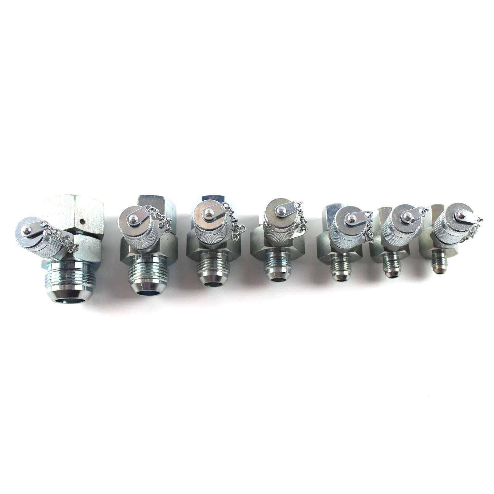 7x/set Hydraulic Swivel Run tees JIC 37° Series Test Coupling Point 1-5/16, 1-1/16, 7/8, 3