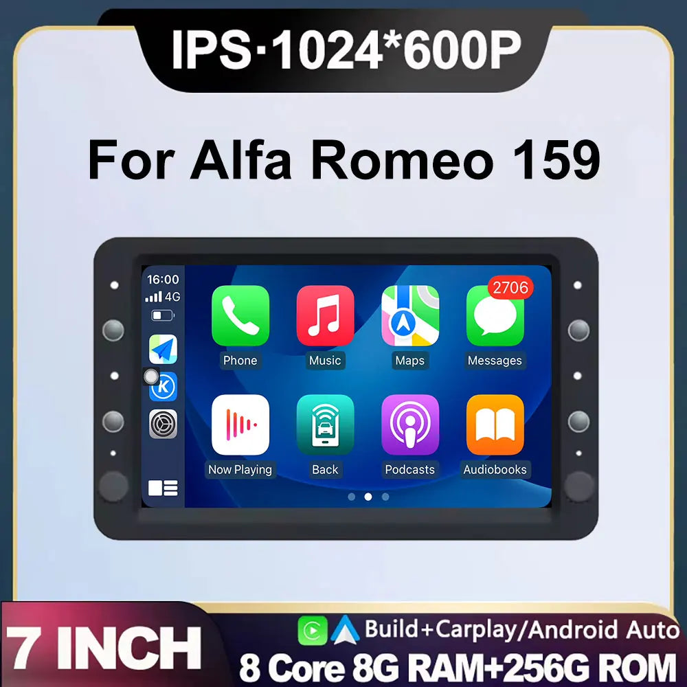 Car Radio Multimedia Player Wireless Carplay For Alfa Romeo 159 Android 16 Bluetooth GPS N | AUTOKITSHOP