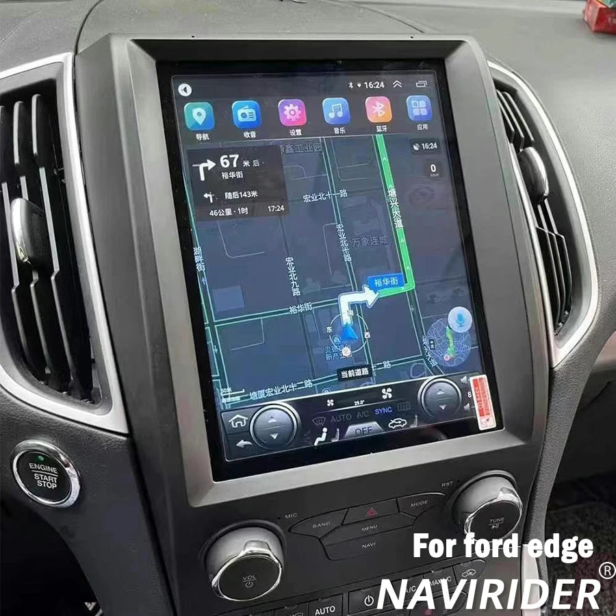 256GB 2Din Car Radio Android 14 Screen Multimedia Video Player For Ford Edge 2015-2019 Aut