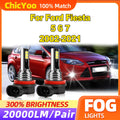 60W Fog Lights 6000K White 12V Fog Lamps 20000LM For Ford Fiesta 5 6 7 2002-2012 2013 2014