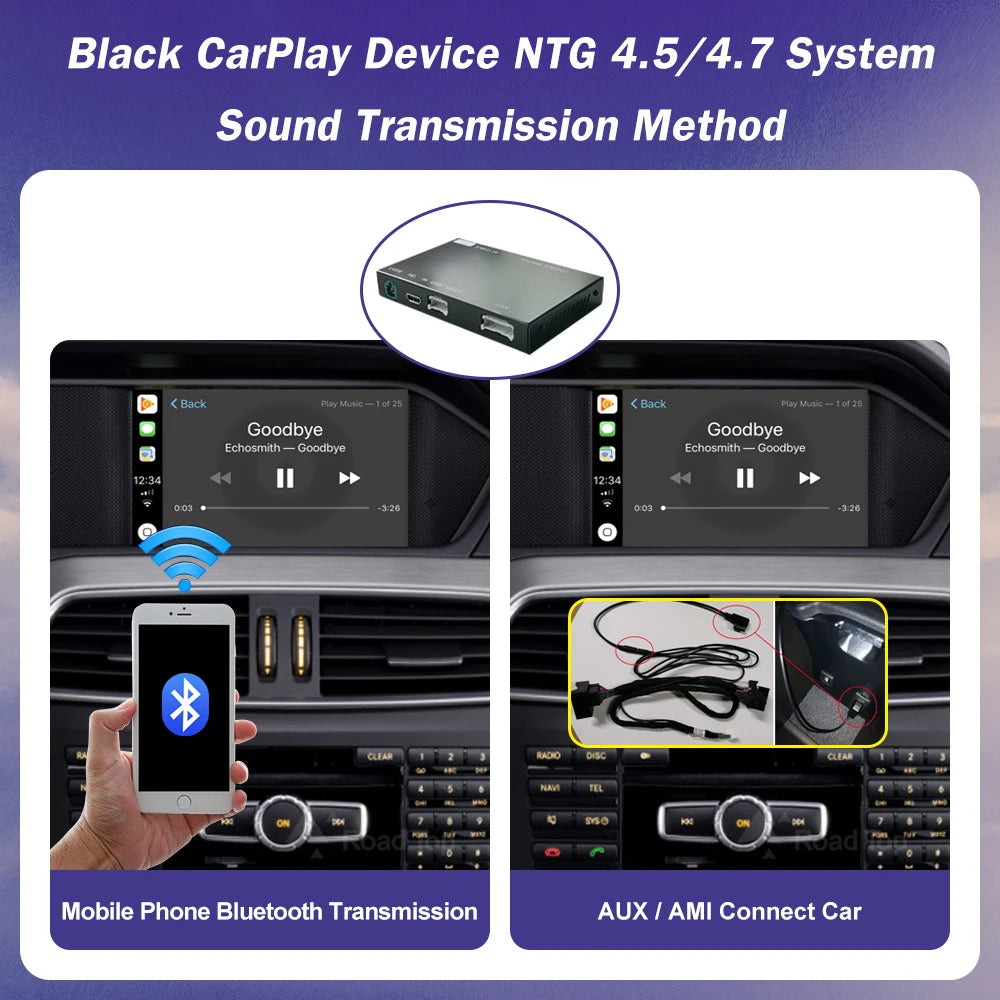 Road Top Wireless CarPlay for Mercedes Benz C Class W204 NTG4.5/4.7 2011-2014 Android Auto | AUTOKITSHOP