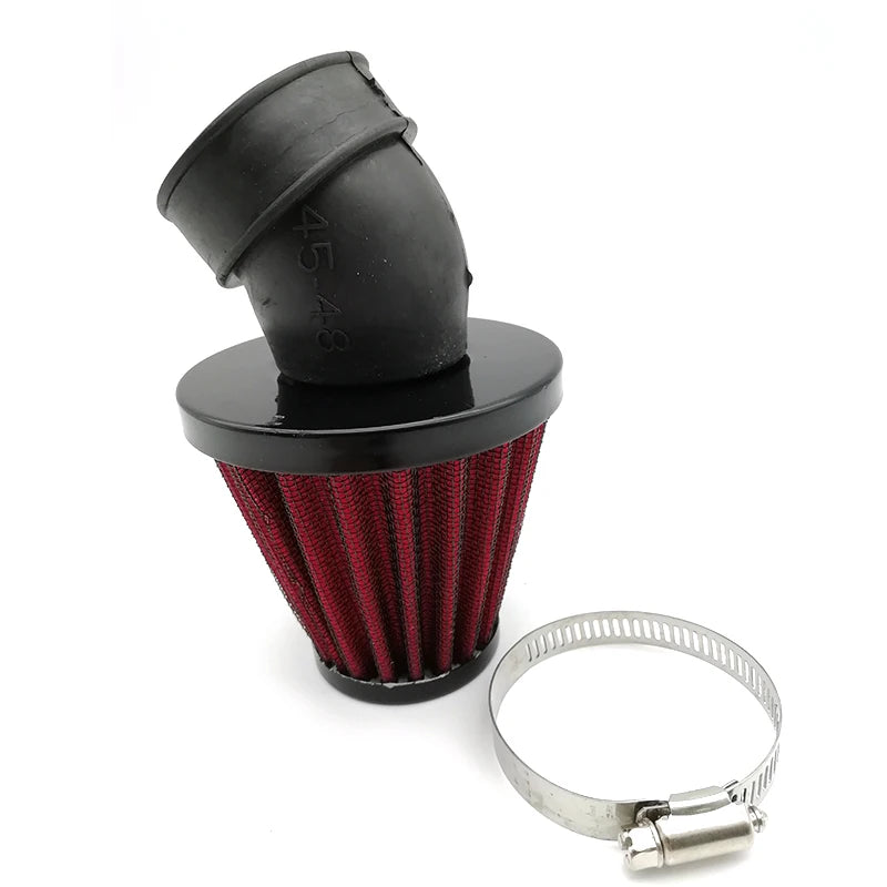42mm Air Filter Pod 45 Angled Bend ATV Dirt Bike Motorcycle Scooter 150cc-250cc