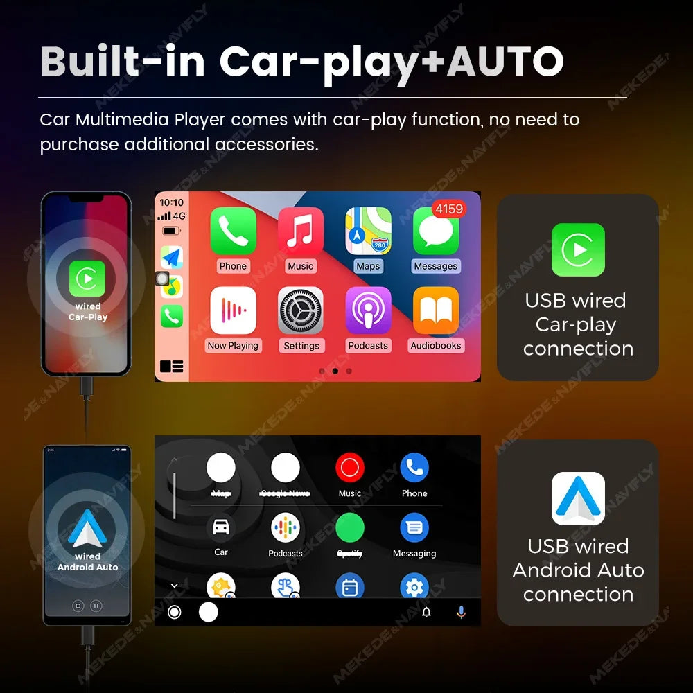 Support Carplay Universal 1Din 7inch Car Radio Stereo HD Touch Screen MP5 Multimedia Video | AUTOKITSHOP